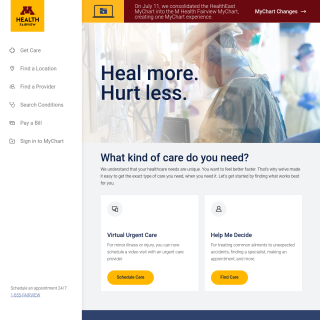 Fairview Health Services  website