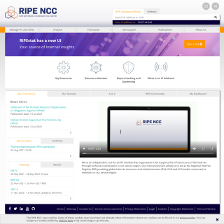  RIPE NCC  aka (Réseaux IP Européens Network Coordination Centre)  website