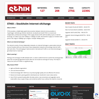 Stockholm Internet eXchange AB  website