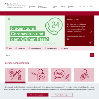 Bundesministerium f. Gesundheit  website