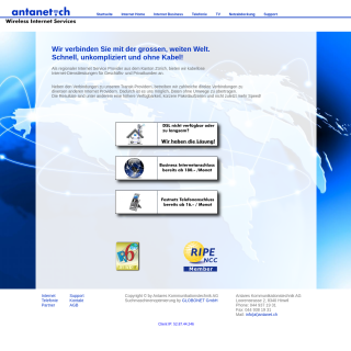  Antares Kommunikationstechnik AG (antanet.ch)  website