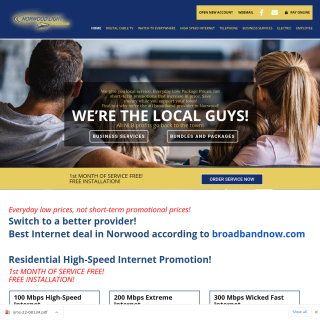  Norwood Light Broadband  website