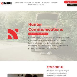 Hunter Communications  website