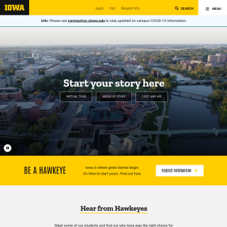 University of Iowa  website