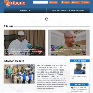 Afribone Mali  website
