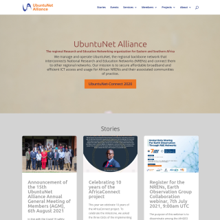 UbuntuNet Alliance for Research and Education Networking  website