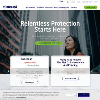 Mimecast South Africa  website