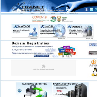 Xtranet Internet Services  website