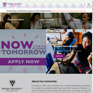  Rhodes University  aka (RU)  website