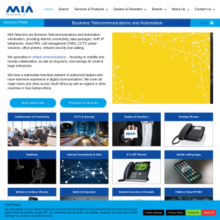 MIA Telecoms  website