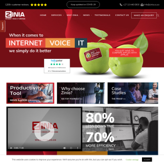 ZINIA  website