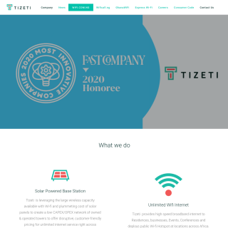 Tizeti Network  website