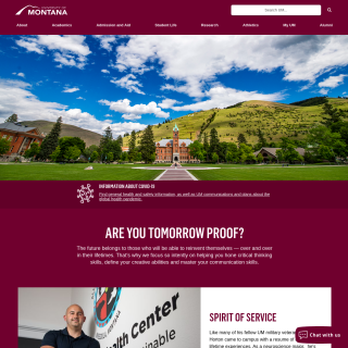 University of Montana  website