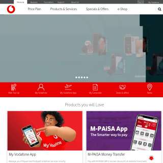 Vodafone Fiji  website