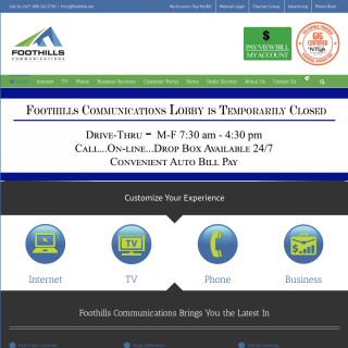 Foothills Rural Telephone Cooperative Corporation, Inc. aka (Foothills Communications) website