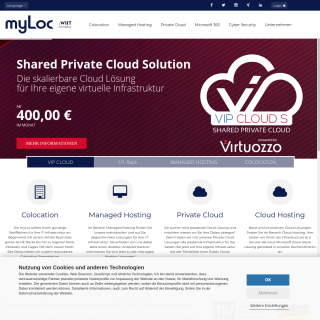 myLoc managed IT AG - Enterprise & Dialup  website