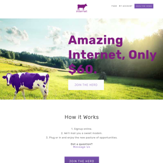 Purple Cow Internet  website