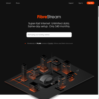 FibreStream Canada aka (FibreStream) website