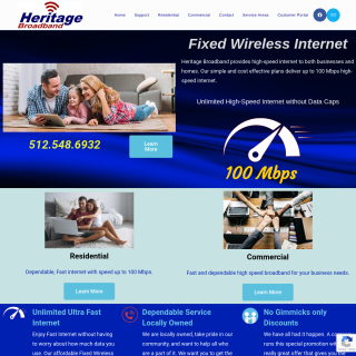 HERITAGE BROADBAND website