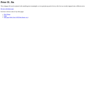 peterjin.org Network  website