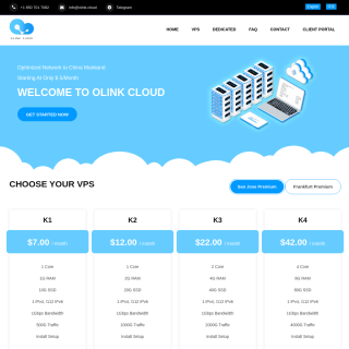 OLink Cloud  website