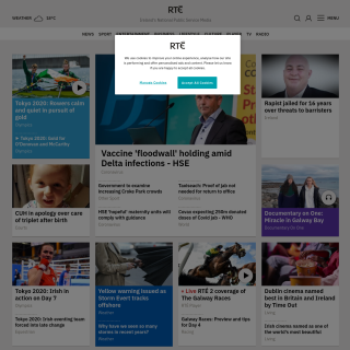  Raidio Telefis Eireann  aka (RTE)  website