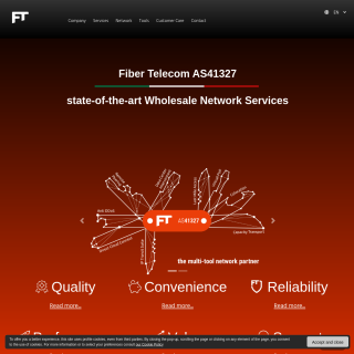 Fiber Telecom S.p.A. AS41327  website