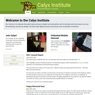  Calyx Institute  website