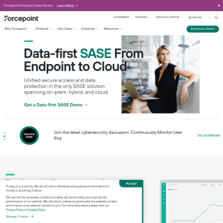  Forcepoint Cloud  aka (Blackspider, MailControl, WebDefence, Surfcontrol, Websense Cloud)  website