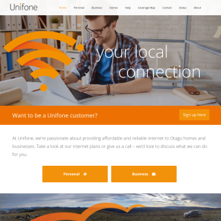 UniFone New Zealand  website