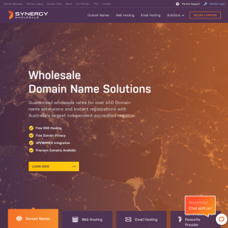 Synergy Wholesale  website