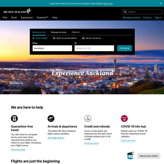  Air New Zealand  website