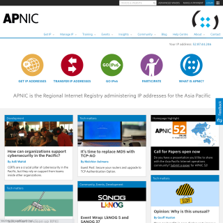  APNIC  aka (Asia Pacific Network Information Centre)  website