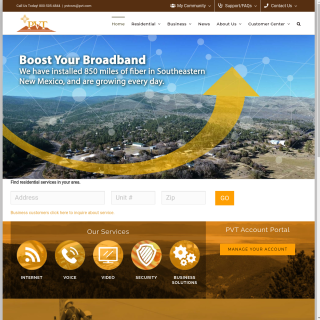 PVT Networks, Inc.  aka (Peñasco Valley Telephone Cooperative, Inc.)  website
