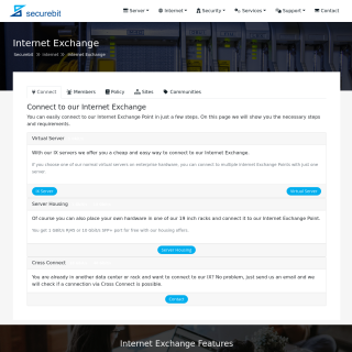 SBIX Route Servers  aka (Securebit Internet Exchange Route Server)  website
