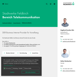 Stadtwerke Feldkirch  website