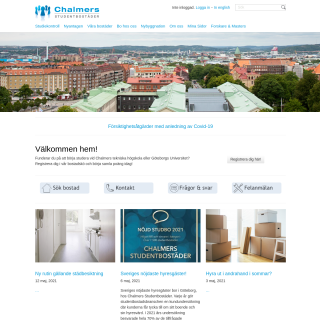  Stiftelsen Chalmers Studenthem  aka (Chalmers Studentbost)  website