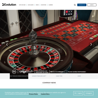 Evolution Gaming website