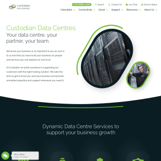 Custodian DataCentres  website