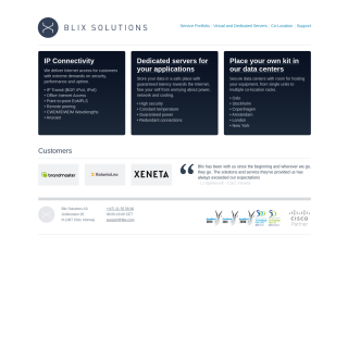 Blix Solutions AS  website