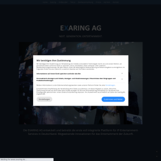  EXARING AG  aka (waipu.tv)  website