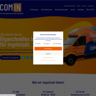 COM-IN Telekommunikation  website