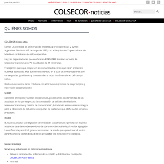 Coop. COLSECOR Ltda.  website