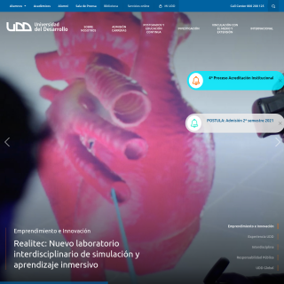 Universidad del Desarrollo  website