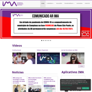 Informatica de Municipios Associados SA - IMA  website
