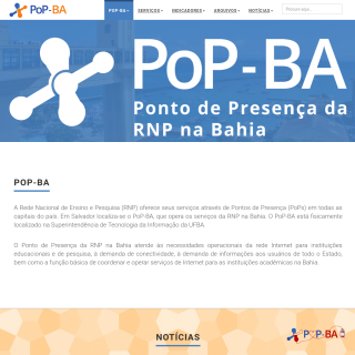  PoP-BA/RNP  aka (Bahia's Point of Presence of Brazilian National Research and Education Network)  website