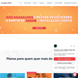 Clean Net Telecom  website