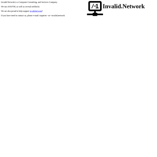 Invalid Network website