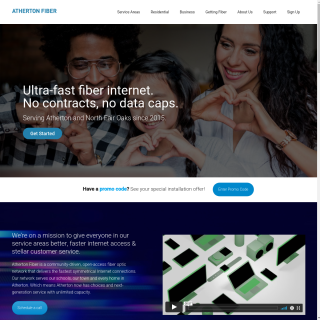 Open5G, Inc. (Atherton Fiber) aka (Atherton Fiber) website