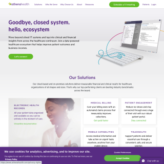 Athena Health AS54593 website
